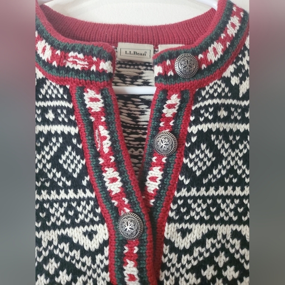 Womens Vintage L.L.Bean Nordic Fairisle Heavy Apres Ski Sweater Size Small - Picture 6 of 13